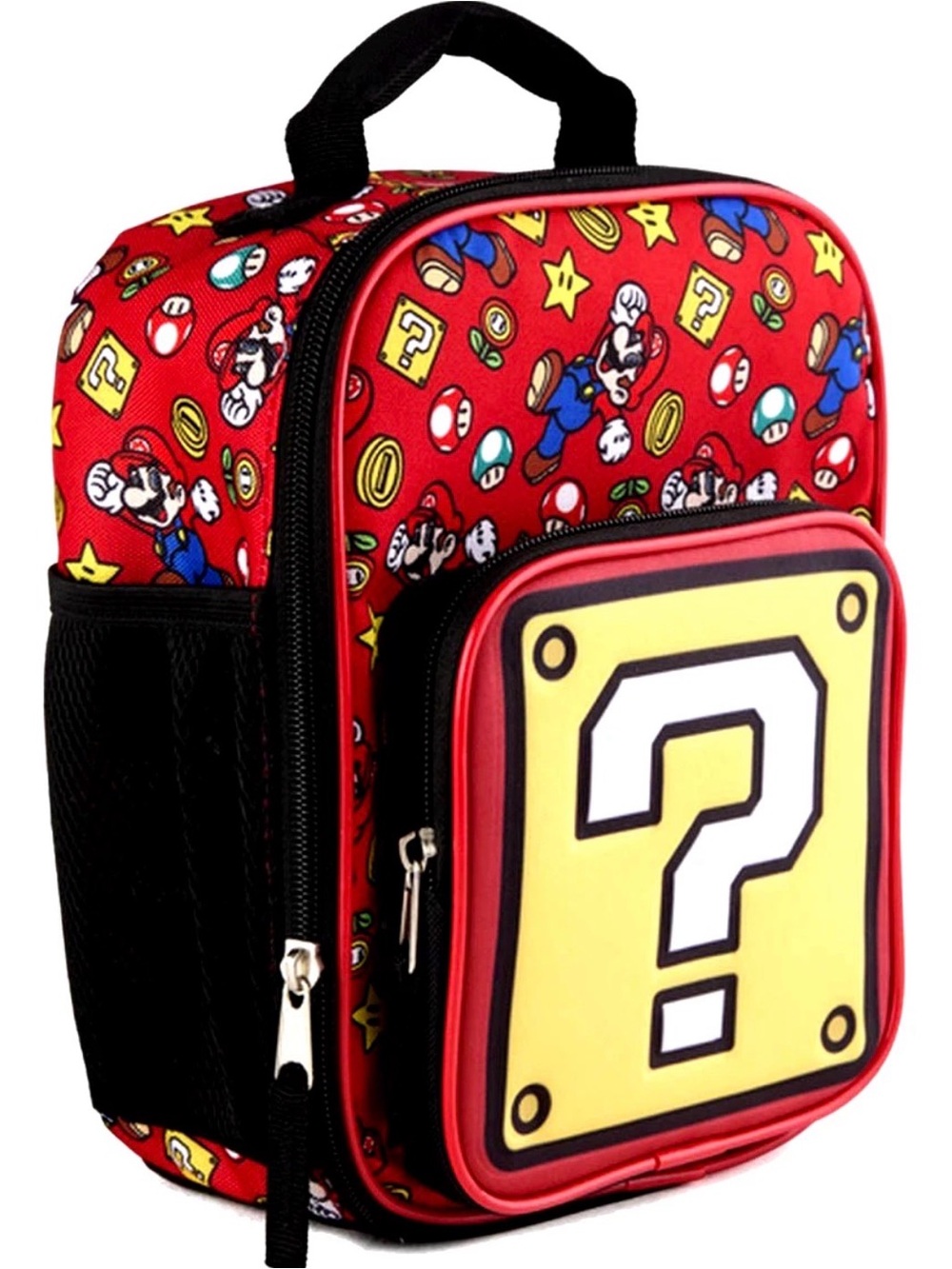 SUPER MARIO BROS. Insulated Lunch Box Tote Kids 3-Pocket BPA-Free Bag NWT